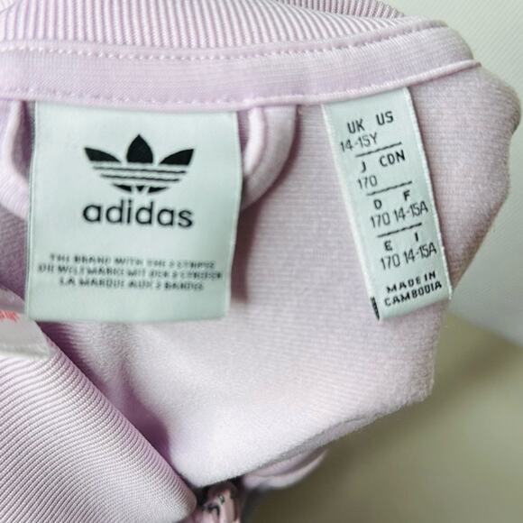 Adidas Girls Lavender 3 Stripe Track Jacket - Picture 4 of 7